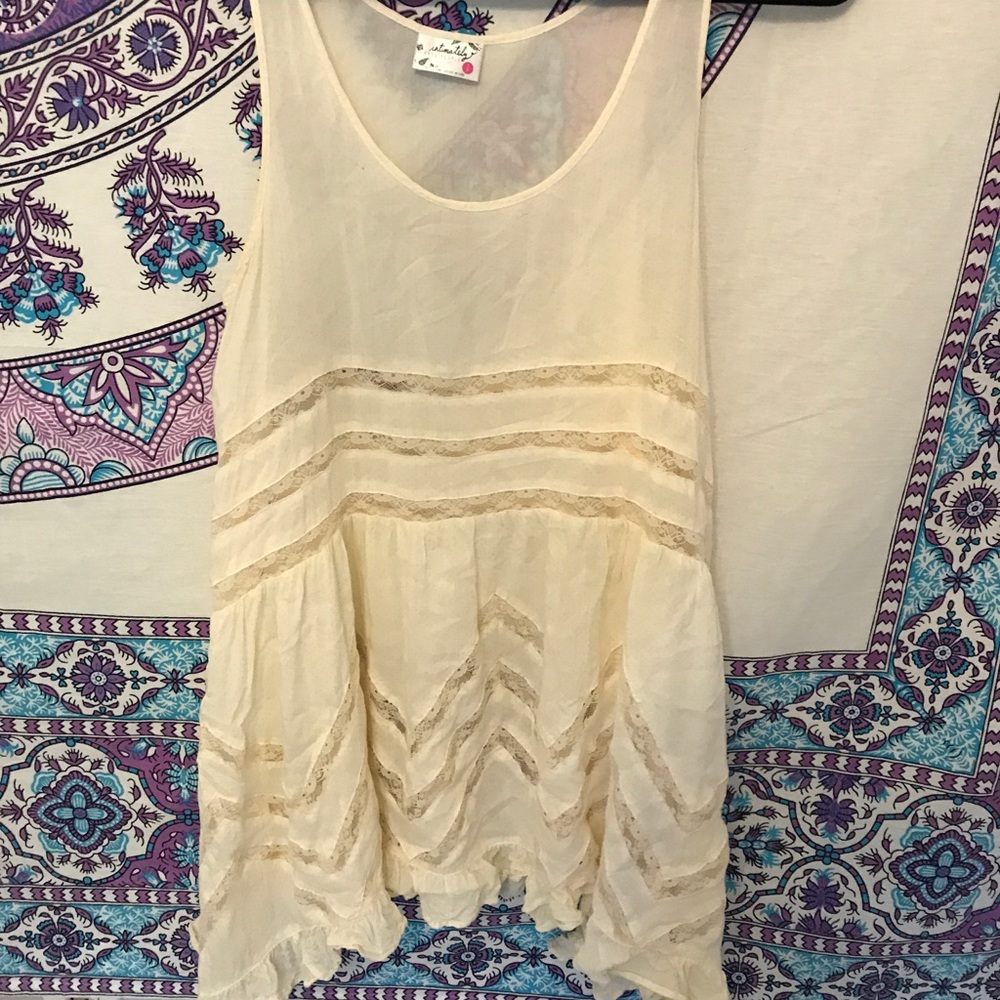 Free people Voile and Lace slip dress